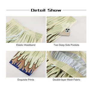 กางเกงขาสั้นออกกำลังกายลายพรางสำหรับผู้ชาย พิมพ์ลายโลโก้ตามสั่ง ผ้าฝ้ายเนื้อหนา มีเชือกผูก เหมาะสำหรับวิ่งและเล่นกีฬา - Product Image 5