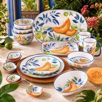Collection d'assiettes florales bleues classiques, modernes et luxueuses, durables, sans BPA, écologiques, pour la restauration, les hôtels, les buffets et les traiteurs