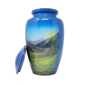 Urna Funeraria de Aluminio Ecológica de Tamaño Completo, Diseño Art Deco, Duradera, Recipiente Conmemorativo para Sala de Estar, Uso para Adultos, Aniversario - Product Image 1