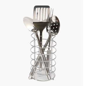 Organizer Steel Utensils Holder Stainless Steel Cutlery Holder for Kitchen Spoon Stand for <b>Dining</b> <b>Table</b> - Product Image 6