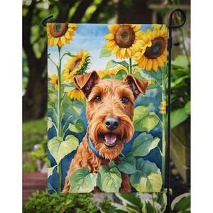 Irish Terrier et Tournesols Jardin Drapeau Multicolore Boîte Aux Lettres Décorative Cour Bannière pour Patio Oeuvre Fleur Lits Taille Bannière - Product Image 3