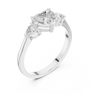 FOX GEM Bague élégante en CZ ronde 14K pour mariée en finition or blanc - Product Image 6