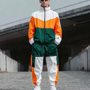Chándal Deportivo para Hombre con Bloques de Color, Manga Larga, Cuello Alto, Cierre de Cremallera, Ligero, de Poliéster, Estilo Urbano, Corte Holgado, para Primavera - Product Image 5