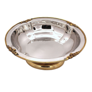 Cuencos de Metal de Primera Calidad con Diseño de Mariposa Dorada, Forma Redonda, Acabado Plateado Brillante y Textura Elegante para Servir Alimentos - Product Image 4