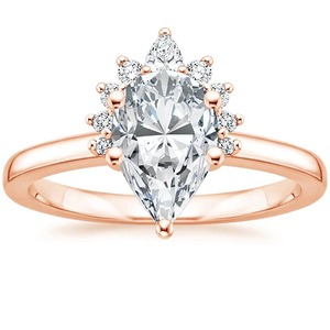 แหวนหมั้นเพชรทรงลูกแพร์ 1 กะรัต ทองคำแท้ 18K สี D ธรรมชาติ รับรองโดย GIA สไตล์คลาสสิกสำหรับผู้หญิง - Product Image 4