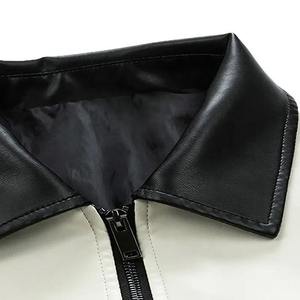 Veste en cuir de haute qualité, chaude et tendance pour l'hiver, veste en cuir lavé à fermeture éclair, coupe-vent, streetwear, pour homme et femme - Product Image 3