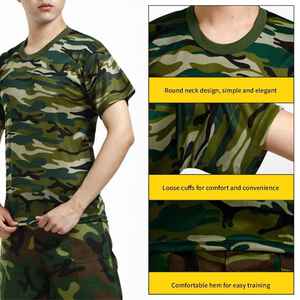 T-shirt à manches courtes camouflage pour homme, respirant, léger, pour la chasse en plein air, imprimé, tissu polyester - Product Image 4