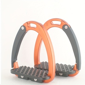 Lightweight Aluminum Horse Riding Stirrups Shock Absorbing System Anti Skid Footrest Professional <b>Equestrian</b> Gear - Product Image 6