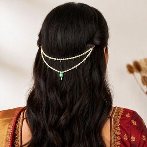 Cadena para el Cabello con Cuentas de Perlas y Detalles de Cristales de Imitación para Mujer - Product Image 4