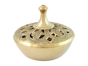 Quemador de Incienso Portátil Mubkhar de Metal Chapado en Oro Árabe al por Mayor, Diseño Hueco Vintage, Soporte para Bakhoor para el Hogar y Bodas - Product Image 5