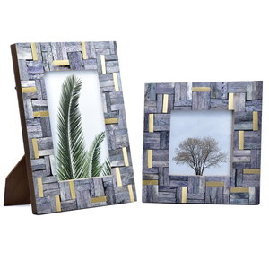 FAIZA CRAFT - Marco de Fotos Vertical de MDF y Hueso con Incrustaciones de Mosaico Oceánico Hecho a Mano, Impermeable, Forma Personalizada 6x4 - Product Image 6