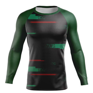 Rash Guard Long Sleeve Swim <b>Shirt</b> for Men <b>Compression</b> Wear Top Custom Fabric OEM Supplier Fully Sublimated Rashguard - Product Image 4