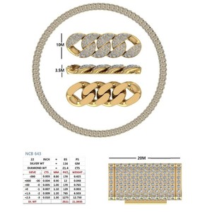 Cadena cubana de eslabones gruesos de oro macizo de 14K con diamantes cultivados en laboratorio de 10 mm, estilo Hip Hop, de 22 pulgadas, para llevar en capas - Product Image 2