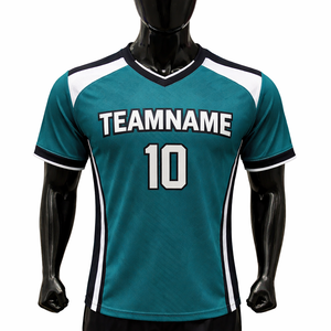 Camiseta de Fútbol Personalizada para Clubes y Equipos, Talla Grande, Secado Rápido, Transpirable, Antibacteriana, Anti-UV, 100% Poliéster - Product Image 1