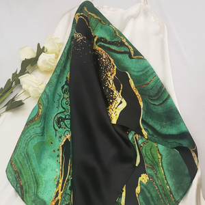 Fashion Design Women Best Flower Printed <b>Bandana</b> Women Head Scarf Silk Satin Head Women Scarves For Events - Product Image 5