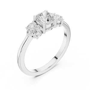 LIONSORBET Bague CZ bicolore 10K en argent et or combinés - Product Image 4