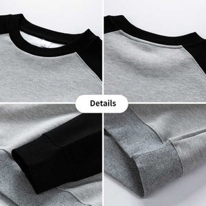 เสื้อสเวตเชิ้ตคอกลมแขนราแกลนสำหรับผู้ชาย สีพื้น ผ้าฝ้าย สวมใส่สบาย สไตล์ลำลอง สำหรับฤดูใบไม้ร่วง ทรงปกติ ผ้าถักเฟรนช์เทอร์รี่ - Product Image 6