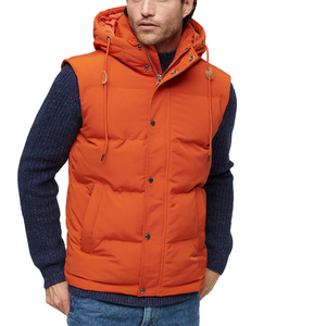Chaleco acolchado sin mangas con capucha para hombre, con cremallera, logotipo personalizado, cálido, cortavientos, acolchado, en oferta. - Product Image 3