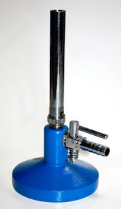 Brûleur Bunsen durable avec régulation précise de l'air, connecteur cylindrique, base en acier pressé nickelé, OEM pour laboratoire - Product Image 6