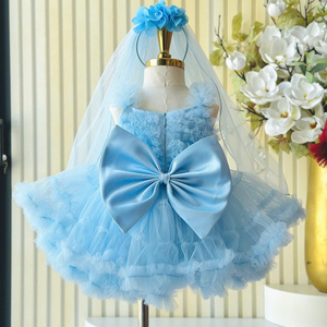 Vestido de Princesa con Tutú para Bebés Niñas, Diseño Personalizado, Tul Esponjoso, para Fiestas de Cumpleaños y Bodas, 15 Nhung Nguyen OEM - Product Image 2