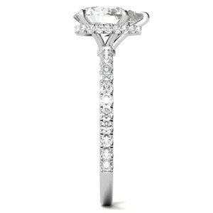 Anillo de compromiso de oro macizo de 18k con diamante de corte pera cultivado en laboratorio, estilo nuevo, para mujer, para uso nupcial. - Product Image 2
