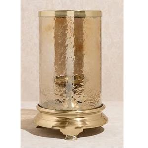 Support de bougie en métal gravé à la main avec finition dorée, décoration de mariage et de la maison, porte-bougie votif - Product Image 1