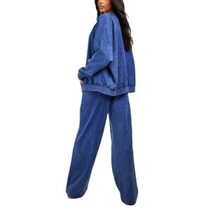 Trajes Deportivos con Capucha Unisex de Invierno, Lavado Ácido, Estilo Desgastado, Diseño Sólido, Ropa Urbana, 100% Algodón, Precio al por Mayor 2026, Fabricación Personalizada OEM - Product Image 5