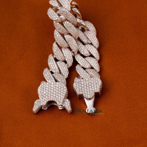 Pulsera de Cadena de Plata S925 con Moissanita, Corte Brillante Redondo, Micro Pavé, Diseño Geométrico de Lujo Unisex - Product Image 5