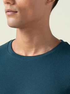 Camiseta de Punto Transpirable Casual de Corte Regular de 180 g con Tejido de Pana y Spandex/Poliéster STELLAR para Hombre, Manga Larga, Cuello Redondo, Logotipo en el Dobladillo Inferior - Product Image 3