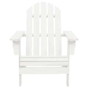 Sedia Adirondack in legno massello di abete e tavolo bianco Set di mobili da giardino con un Design elegante - Product Image 6