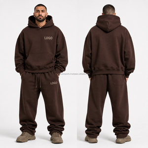 Ensemble Jogging Streetwear Personnalisé avec Logo Imprimé, Épaules Tombantes, Tissu Polaire Thermique, Capuche à Cordon, Poignets Élastiques, OEM, Nouvelle Collection Toutes Saisons - Product Image 4