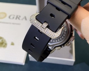 นาฬิกาข้อมือผู้ชายรุ่น DW6900 Mod สไตล์บัสท์ ตัวเรือนโลหะผสมหรูหรา หน้าปัดอะคริลิค สายหนัง กระจกแซฟไฟร์ นาฬิกาดำน้ำ กันน้ำ 3BAR - Product Image 1