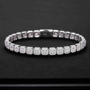 Bracelet tennis en moissanite pour unisexe, luxe, argent sterling 925, serti de moissanites de clarté VVS - Product Image 2