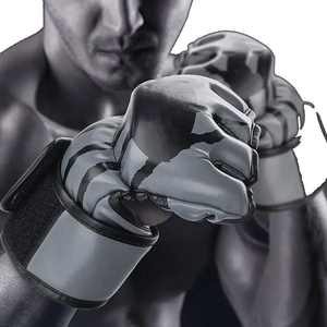 Gants de boxe en cuir pour adultes, gants d'entraînement MMA, sangle de poignet réglable, équipement d'arts martiaux antidérapant - Product Image 6
