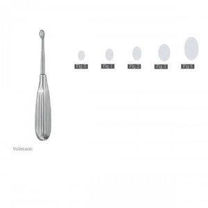 Cureta ósea manual reutilizable de alta calidad Volkmann (10 mm) de acero inoxidable con certificación CE, equipo quirúrgico ortopédico (por [Nombre del fabricante]) - Product Image 3