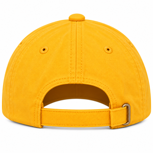 Gorra de Béisbol Amarillo Dorado con Bordado de Letras Griegas en Azul Rey, Visera Curva, Unisex, Deportiva, Casual, para Exteriores - Product Image 4