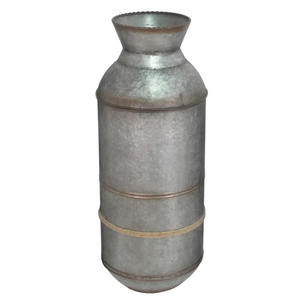 Florero Vintage de Metal, jarrón galvanizado para el suelo de la entrada del hogar, artículo decorativo al precio más bajo, jarrones para latas de leche, decoración de granja - Product Image 6