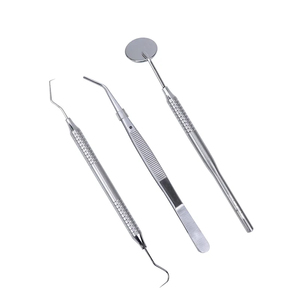 <b>Scraper</b> Mouth Mirror Oral Hygiene Set Teeth Cleaning Tools High Quality Stainless Steel 3pcs Basic Dental Tool Kit Ergonomic - Product Image 2