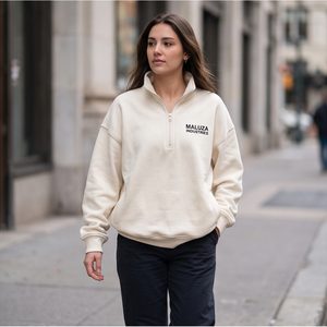Sudadera Casual Lisa de Algodón Puro de Alta Densidad con Hombros Caídos y Cuello Redondo Teñida al por Mayor para Hombre - Product Image 5