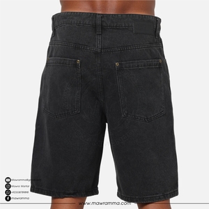 กางเกงยีนส์ขาสั้นผู้ชายสไตล์วินเทจ ปี 2026 ลุคขาดๆ แบบคลาสสิก 5 กระเป๋า คุณภาพสูง สำหรับฤดูร้อน ใส่ลำลองกลางแจ้ง ปักลายคริสตัล - Product Image 4