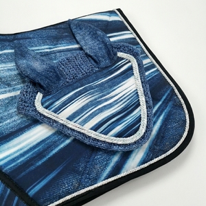 ชุดแผ่นรองอานม้าและผ้าคลุมศีรษะม้าแบบขายส่ง ทำจากผ้าฝ้าย ลายเพชร ป้องกันการลื่น นุ่มสบายสำหรับการขี่ - Product Image 3