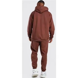 Ensembles de survêtements pour hommes, unis, oversize, à capuche, en polaire vierge, polaire technique, effet délavé vintage, personnalisables 2025 - Product Image 1