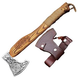 Tomahawk Táctico Artesanal Personalizado con Mango de Madera y Acero de Alto Carbono, Grado Industrial, Garantía de 3 Años para Camping - Product Image 1