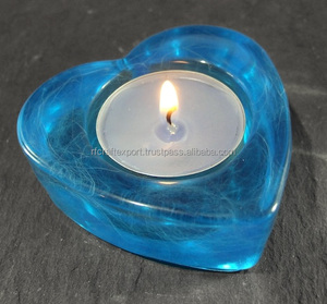 Candelabro de farol artesanal de resina en forma de corazón para decoración del hogar y mesa de Navidad regalo pensativo para madre - Product Image 3