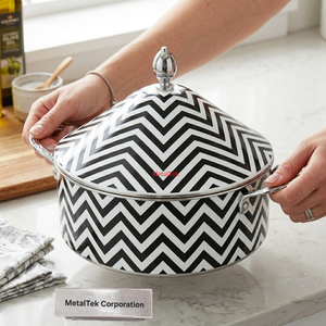 Artisan Crafted Stainless Steel Casserole <b>Pot</b> Superior Quality Unique Damask Design Luxury Hot <b>Pot</b> Serving Dish Food Warmer <b>Pots</b> - Product Image 4