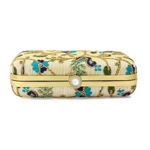 Pochette brodée paon, pochette de créateur, pochette faite main, pochette de soirée avec chaîne, bandoulière pour femme, Shagun Pouches - Product Image 4
