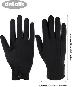6 Pares de Guantes Negros para Hombre, Guantes de Nylon para Portadores de Atijorras, Desfiles, Disfraces, Funerales, Fiestas Formales y Cosplay - Product Image 5
