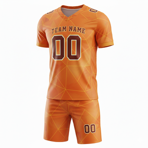 Uniforme de Fútbol Americano Sublimado Personalizado, Transpirable, Conjunto de Camiseta y Pantalones Cortos, Logotipo Frontal, 100% Poliéster Antibacteriano - Product Image 1