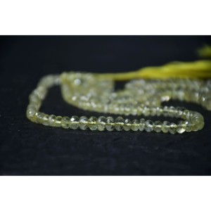 Cuentas facetadas de cuarzo limón al por mayor, cuentas sueltas de citrino natural para hacer joyas, tamaños 4mm 5mm 6mm 8mm 12mm, Jaipur, India - Product Image 4