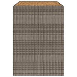 Tavolo da Bar in legno di Acacia con 57.1 grigio "x 31.5" x 43.3 "tavoli da esterno in Poly Rattan - Product Image 6